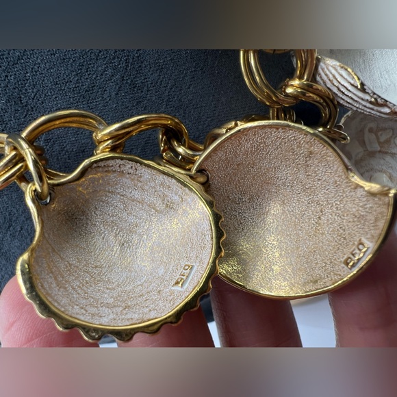 Vintage sea shell necklace with gold by Fernando Originals signed - Picture 8 of 10